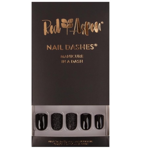 Red Aspen Alis Black Tie Affair Nail Dashes Press On Fake Nails Manicure Set - Picture 4 of 8
